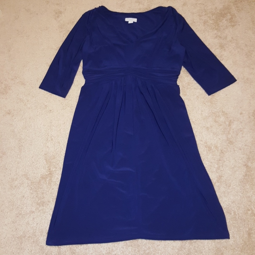 K. Jordan Royal Blue 3/4 length sleeve dress